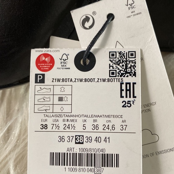 NWT Zara Leather Over The Knee Wedge Heel Boots, Size 7.5 - Picture 16 of 17